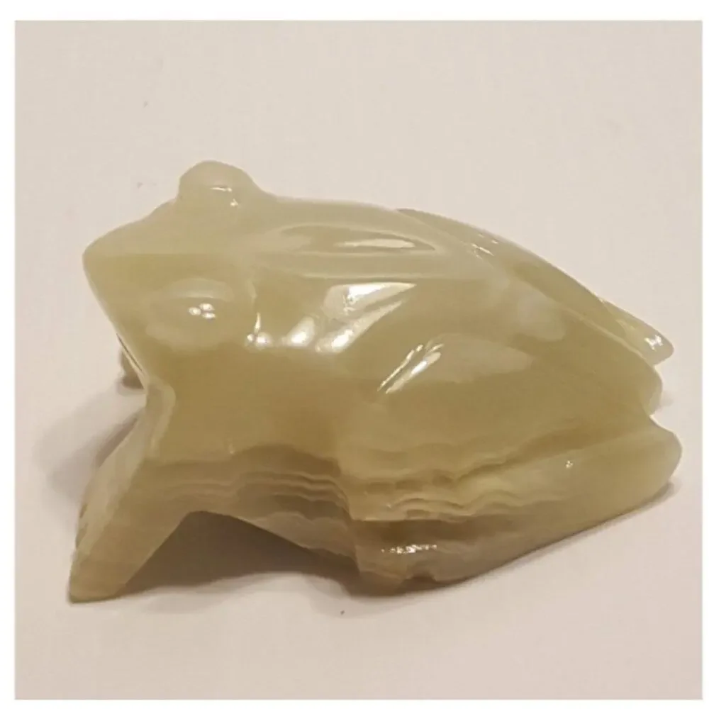 Beautiful ONYX MARBLE FROG FIGURINE PAPERWEIGHT